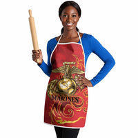 Montford Point Marines Apron Flame Fire Military Red Camo