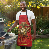 Montford Point Marines Apron Flame Fire Military Red Camo