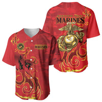 Montford Point Marines Baseball Jersey Flame Fire Military Red Camo