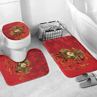 Montford Point Marines Bathroom Set Flame Fire Military Red Camo