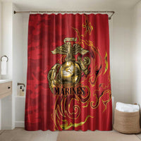 Montford Point Marines Bathroom Set Flame Fire Military Red Camo