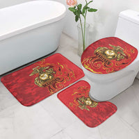 Montford Point Marines Bathroom Set Flame Fire Military Red Camo