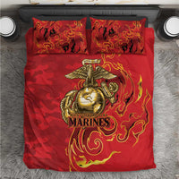 Montford Point Marines Bedding Set Flame Fire Military Red Camo
