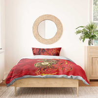Montford Point Marines Bedding Set Flame Fire Military Red Camo