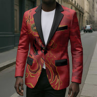 Montford Point Marines Blazer Flame Fire Military Red Camo