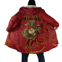 Montford Point Marines Cloak Flame Fire Military Red Camo