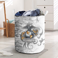 Montford Point Marines Laundry Basket Flame Fire Military White Camo