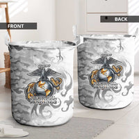 Montford Point Marines Laundry Basket Flame Fire Military White Camo