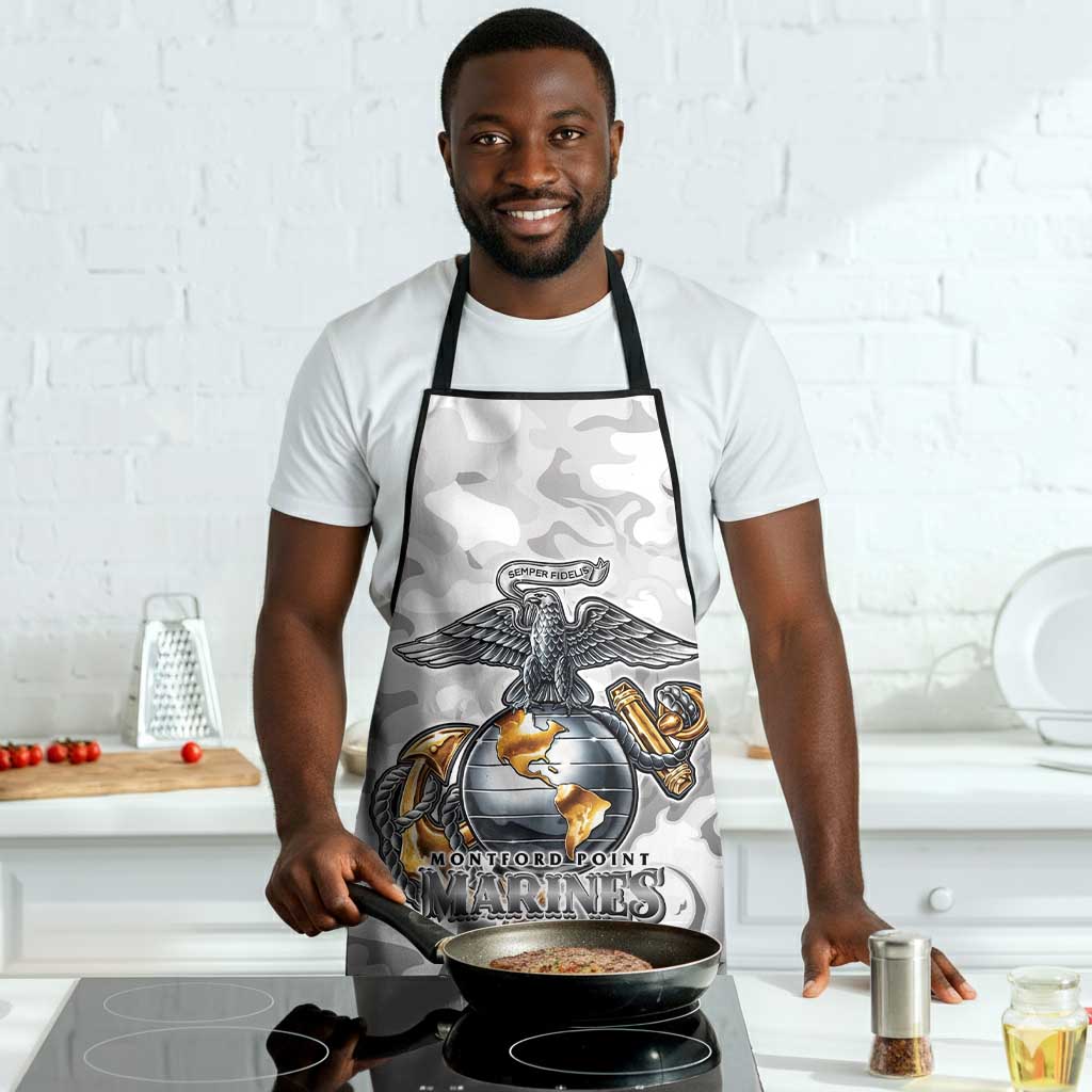 Montford Point Marines Apron Flame Fire Military White Camo