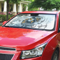 Montford Point Marines Auto Sun Shade Flame Fire Military White Camo
