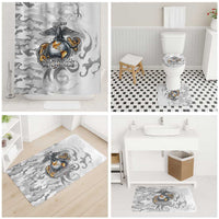 Montford Point Marines Bathroom Set Flame Fire Military White Camo