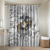 Montford Point Marines Bathroom Set Flame Fire Military White Camo