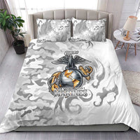 Montford Point Marines Bedding Set Flame Fire Military White Camo