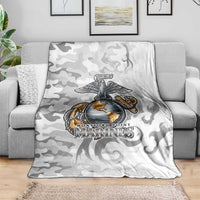 Montford Point Marines Blanket Flame Fire Military White Camo