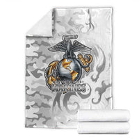 Montford Point Marines Blanket Flame Fire Military White Camo