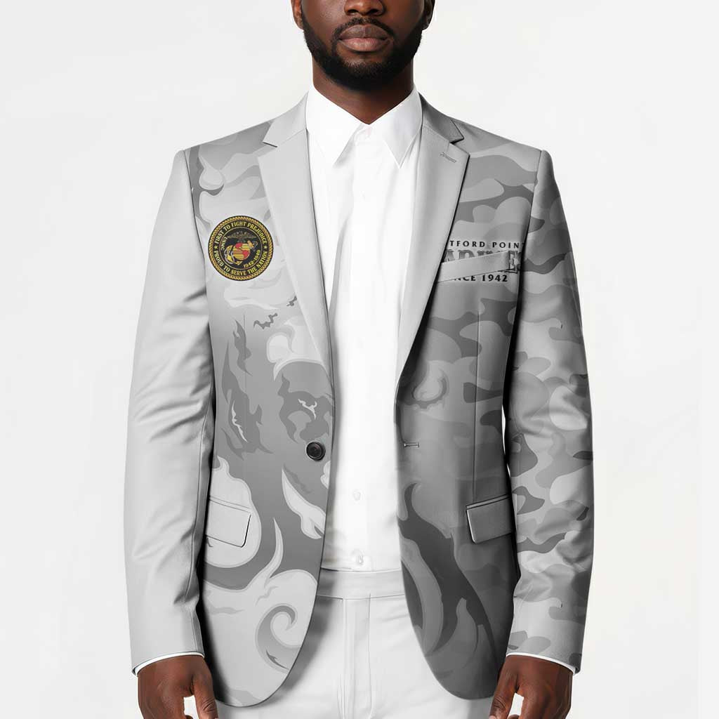 Montford Point Marines Blazer Flame Fire Military White Camo