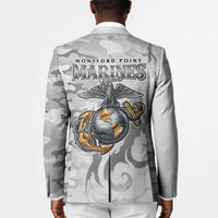 Montford Point Marines Blazer Flame Fire Military White Camo
