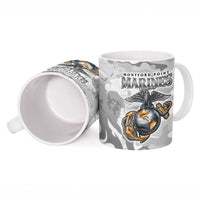Montford Point Marines Ceramic Mug Flame Fire Military White Camo