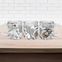 Montford Point Marines Ceramic Mug Flame Fire Military White Camo