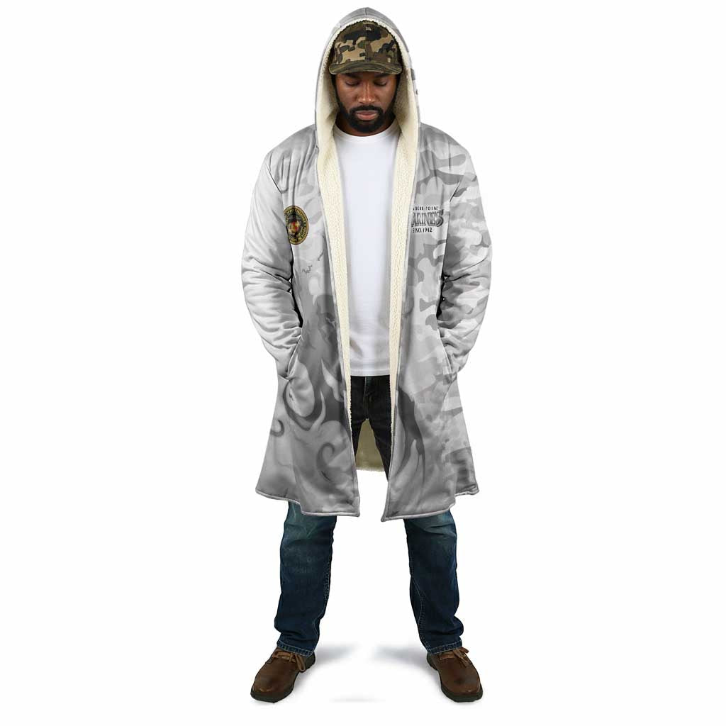Montford Point Marines Cloak Flame Fire Military White Camo