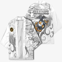 Montford Point Marines Kimono Flame Fire Military White Camo