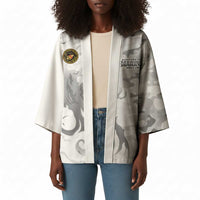 Montford Point Marines Kimono Flame Fire Military White Camo