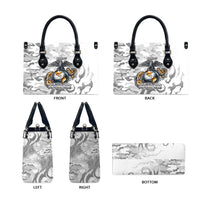 Montford Point Marines Leather Bag Flame Fire Military White Camo