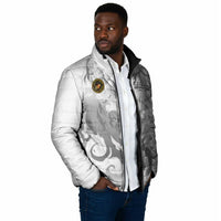 Montford Point Marines Padded Jacket Flame Fire Military White Camo