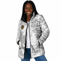 Montford Point Marines Padded Jacket Flame Fire Military White Camo