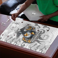 Montford Point Marines Puzzle Flame Fire Military White Camo