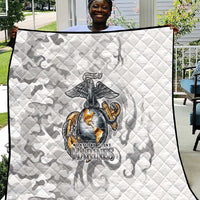 Montford Point Marines Quilt Flame Fire Military White Camo