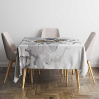 Montford Point Marines Tablecloth Flame Fire Military White Camo