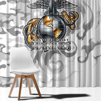 Montford Point Marines Window Curtain Flame Fire Military White Camo