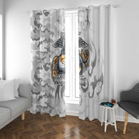 Montford Point Marines Window Curtain Flame Fire Military White Camo