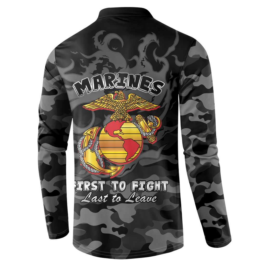 Montford Point Marines Button Sweatshirt First To Fight Last to Leave