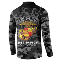 Montford Point Marines Button Sweatshirt First To Fight Last to Leave