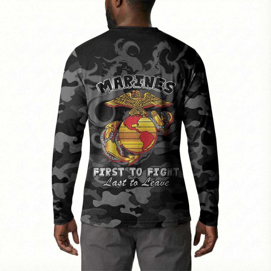 Montford Point Marines Button Sweatshirt First To Fight Last to Leave