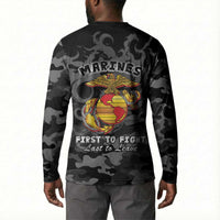 Montford Point Marines Button Sweatshirt First To Fight Last to Leave