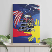 Personalized American Grown With Filipino Roots Canvas Wall Art