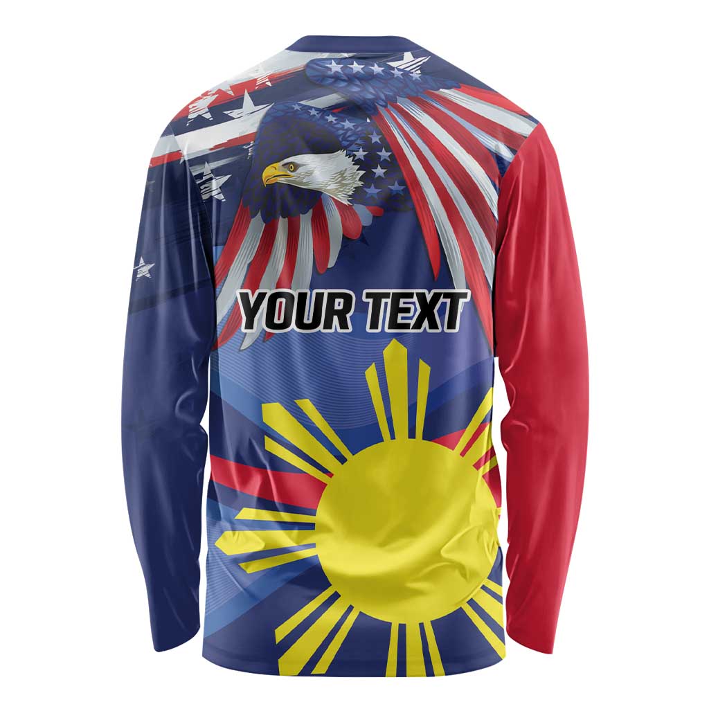 Personalized American Grown With Filipino Roots Long Sleeve Shirt