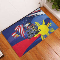 Personalized American Grown With Filipino Roots Rubber Doormat