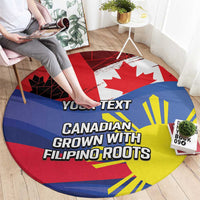 Personalized Canadian Grown With Filipino Roots Round Carpet