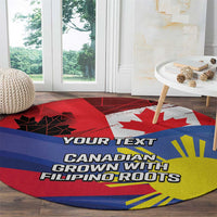 Personalized Canadian Grown With Filipino Roots Round Carpet