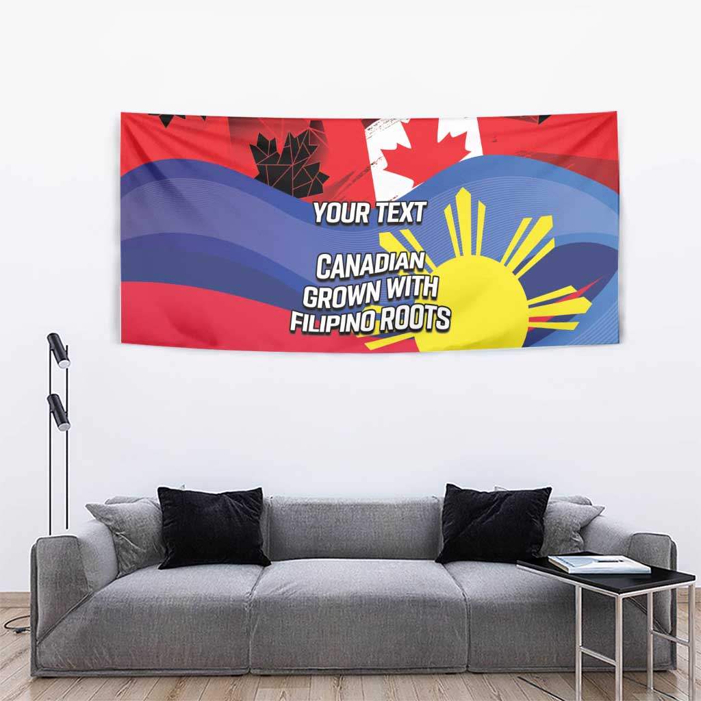 Personalized Canadian Grown With Filipino Roots Tapestry