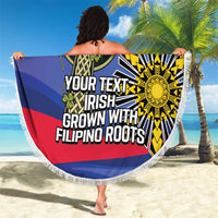 Personalized Irish Grown With Filipino Roots Beach Blanket