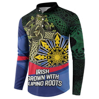 Personalized Irish Grown With Filipino Roots Button Sweatshirt