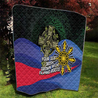 Personalized Irish Grown With Filipino Roots Quilt