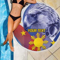 Personalized Philippines Eagle Week Beach Blanket Filipino Eagle with Flag Motif