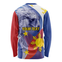 Personalized Philippines Eagle Week Long Sleeve Shirt Filipino Eagle with Flag Motif