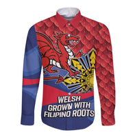 Personalized Welsh Grown With Filipino Roots Long Sleeve Button Shirt